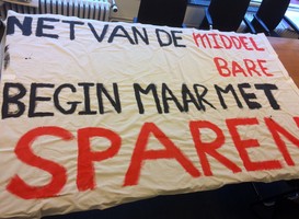 Scholieren en studenten maakten vorige week verschillende spandoeken voor de demonstratie van zaterdag